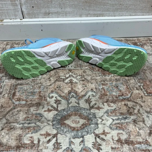 Fitville Running Shoes Women 7M Wide Width FlowCore V2 Sky Blue Knit Heel Arch - Picture 9 of 13